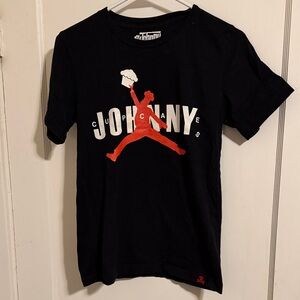 Johnny Cupcakes Black and Red Graphic Tee